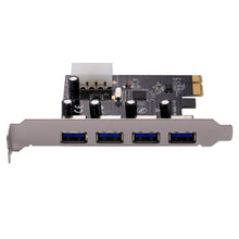 Load image into Gallery viewer, USB 3.0 4 ports PCI-E Express Controller Card 5Gbps, 4 Ports USB 3.0