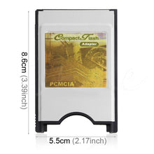 Load image into Gallery viewer, Compact Flash CF to PC Card PCMCIA Adapter Card Reader, CF to PC