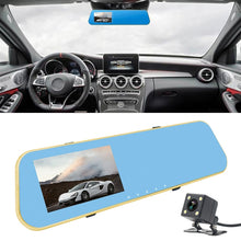 Load image into Gallery viewer, Full HD 1080P 4.3 inch Screen Display Dual Camera Vehicle DVR, 140 Degree Wide Angle Viewing, Support Night Vision / Parking Monitoring / Loop Recording / Motion Detection / G-Sensor / TF Card, 4.3 inch