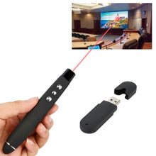 Load image into Gallery viewer, PP-1000 Multimedia Presentation Remote PowerPoint Clicker 2.4GHz RF Laser Pointer with USB Receiver