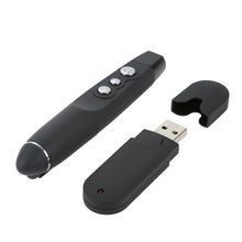 Load image into Gallery viewer, PP-1000 Multimedia Presentation Remote PowerPoint Clicker 2.4GHz RF Laser Pointer with USB Receiver
