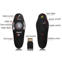 Load image into Gallery viewer, Multimedia Presenter with Laser Pointer &amp; USB Receiver for Projector / PC / Laptop, Control Distance: 15m, 016