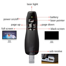 Load image into Gallery viewer, Multimedia Presenter with Laser Pointer &amp; USB Receiver for Projector / PC / Laptop, Control Distance: 15m (R400)