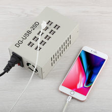 Load image into Gallery viewer, 60W 12A 20 USB Ports Fast Charger Station Travel Desktop Charger Power Adapter