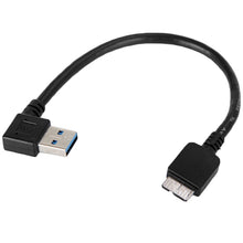 Load image into Gallery viewer, USB 3.0 Male to Micro USB 3.0 Male Adapter Cable, Right Bend, Length: 12cm, Right Angle (Length: 12cm)