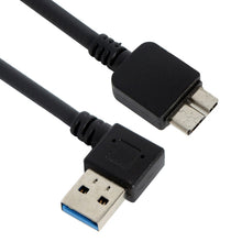 Load image into Gallery viewer, USB 3.0 Male to Micro USB 3.0 Male Adapter Cable, Right Bend, Length: 12cm, Right Angle (Length: 12cm)