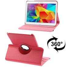 Load image into Gallery viewer, 360 Degree Rotatable Litchi Texture Leather Case with 2-angle Viewing Holder for Samsung Galaxy Tab 4 10.1 / SM-T530 / T531 / T535