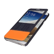 Load image into Gallery viewer, Jeans Style Flip Leather Case with Credit Card Slots &amp; Call Display ID for Galaxy Note III / N9000