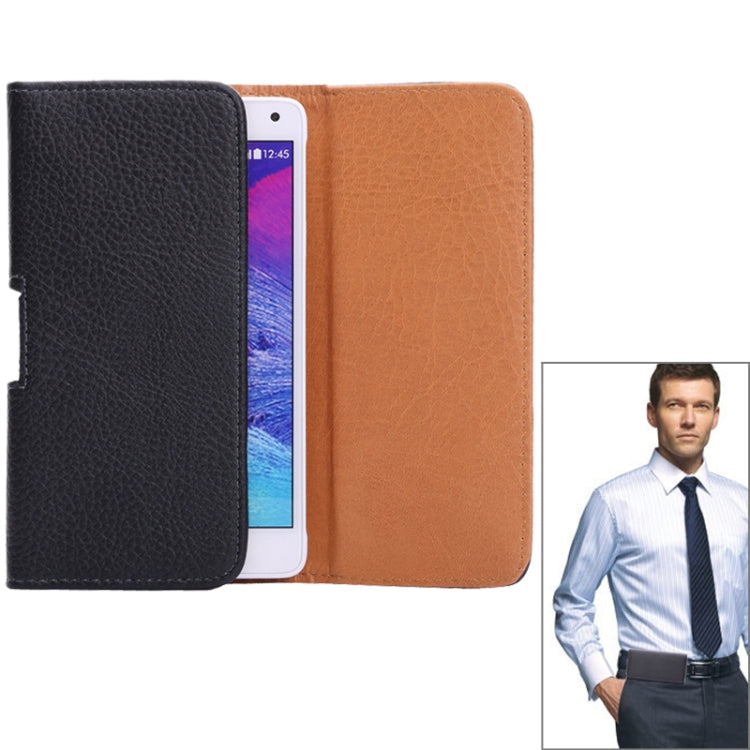 Litchi Texture Horizontal Style Waist Bag for Galaxy Note 4 / Note 3 / Note II / N7100