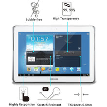 Load image into Gallery viewer, 0.4mm 9H+ Surface Hardness 2.5D Tempered Glass Film for Galaxy Note 10.1 / N8000
