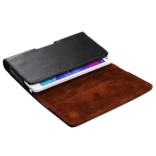 Load image into Gallery viewer, Universal Horizontal Style Leather Case Waist Bag with Back Splint