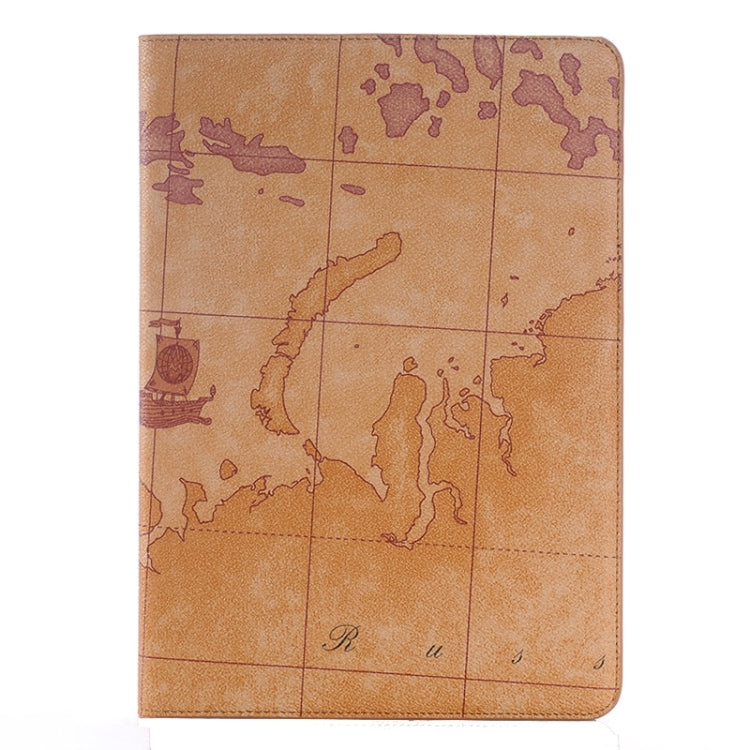 Map Pattern Leather Case with Holder & Card slots & Wallet for Galaxy Tab A 9.7 4G LTE / T555, Random Pattern Delivery