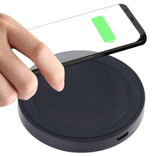 Load image into Gallery viewer, Universal QI Standard Round Wireless Charging Pad (White + Red), White, Black + White, White + Black, Grey+Black, White + Red