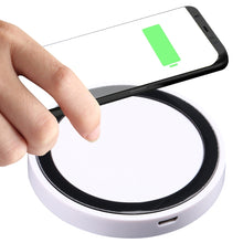Load image into Gallery viewer, Universal QI Standard Round Wireless Charging Pad (White + Red), White, Black + White, White + Black, Grey+Black, White + Red