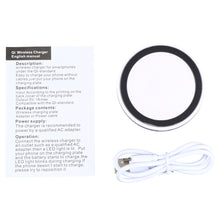 Load image into Gallery viewer, Universal QI Standard Round Wireless Charging Pad (White + Red), White + Black, White, Black + White, Grey+Black, White + Red