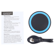 Load image into Gallery viewer, Universal QI Standard Round Wireless Charging Pad (White + Red)