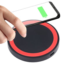 Load image into Gallery viewer, Universal QI Standard Round Wireless Charging Pad (White + Red)