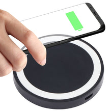 Load image into Gallery viewer, Universal QI Standard Round Wireless Charging Pad (White + Red), White, Black + White, White + Black, Grey+Black, White + Red