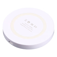 Load image into Gallery viewer, Universal QI Standard Round Wireless Charging Pad (White + Red), White, Black + White, Black + Orange, White + Black, Black + Blue, Black + Red, Grey+Black, White + Red