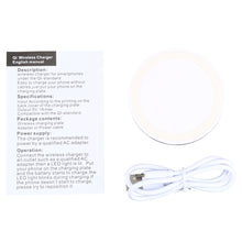 Load image into Gallery viewer, Universal QI Standard Round Wireless Charging Pad (White + Red), White, Black + White, White + Black, Grey+Black, White + Red