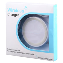Load image into Gallery viewer, Universal QI Standard Round Wireless Charging Pad (White + Red), White, Black + White, Black + Orange, White + Black, Black + Blue, Black + Red, Grey+Black, White + Red