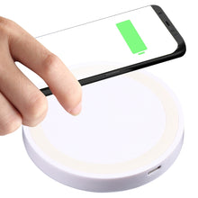 Load image into Gallery viewer, Universal QI Standard Round Wireless Charging Pad (White + Red), White, Black + White, White + Black, Grey+Black, White + Red