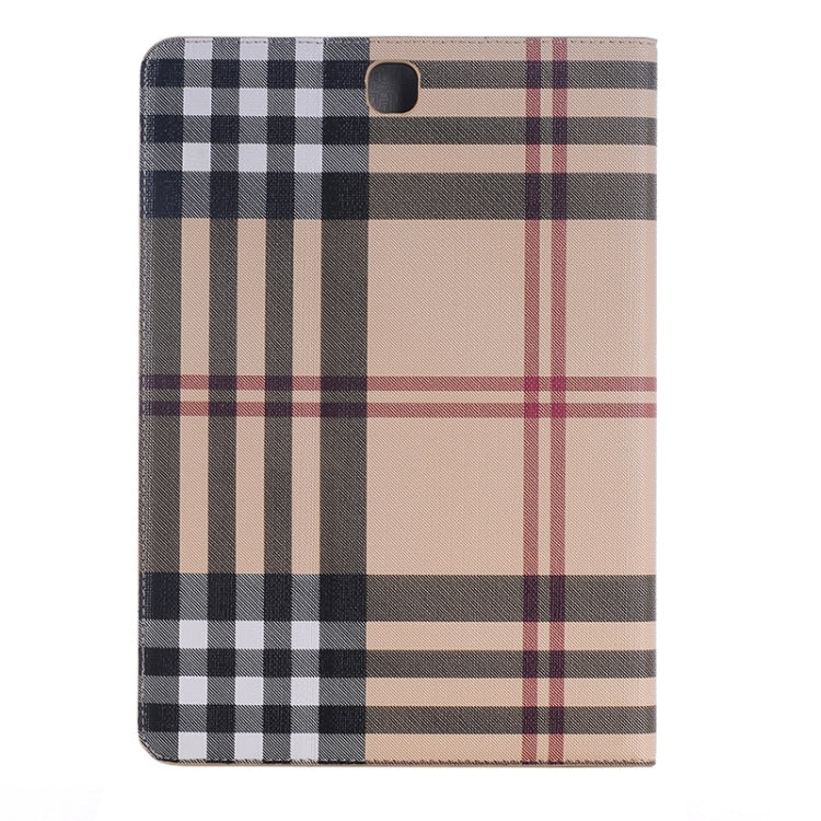 Plaid Pattern Leather Case with Holder & Card slots & Wallet for Galaxy Tab A 9.7 4G LTE / T555