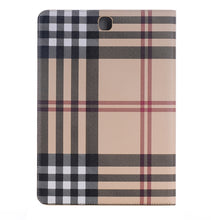 Load image into Gallery viewer, Plaid Pattern Leather Case with Holder &amp; Card slots &amp; Wallet for Galaxy Tab A 9.7 4G LTE / T555