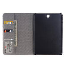 Load image into Gallery viewer, Plaid Pattern Leather Case with Holder &amp; Card slots &amp; Wallet for Galaxy Tab A 9.7 4G LTE / T555
