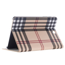 Load image into Gallery viewer, Plaid Pattern Leather Case with Holder &amp; Card slots &amp; Wallet for Galaxy Tab A 9.7 4G LTE / T555