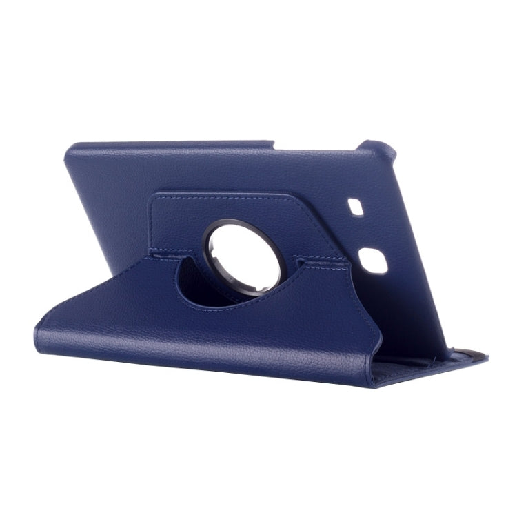 Litchi Texture 360 Degree Rotation Leather Case with Multi-functional Holder for Galaxy Tab E 9.6