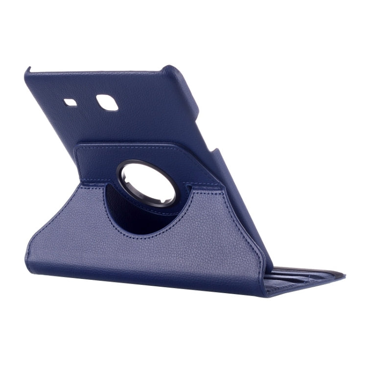 Litchi Texture 360 Degree Rotation Leather Case with Multi-functional Holder for Galaxy Tab E 9.6