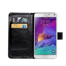 Load image into Gallery viewer, 5.3-5.5 Inch Universal Crazy Horse Texture 360 Degree Rotating Carry Case with Holder &amp; Card Slots for Galaxy Note I / II / III / IV