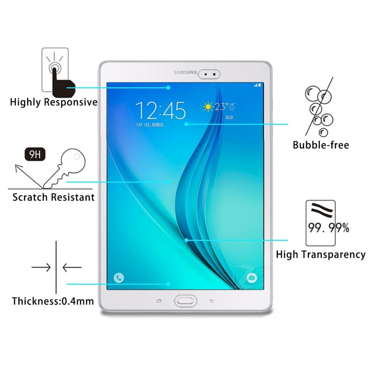 For Galaxy Tab A 9.7 / T550 / T555 0.4mm 9H+ Surface Hardness 2.5D Explosion-proof Tempered Glass Film