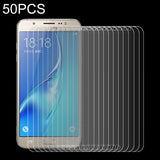 50 PCS HAWEEL 0.26mm 9H+ Surface Hardness 2.5D Explosion-proof Tempered Glass Film for Galaxy J7 / J700