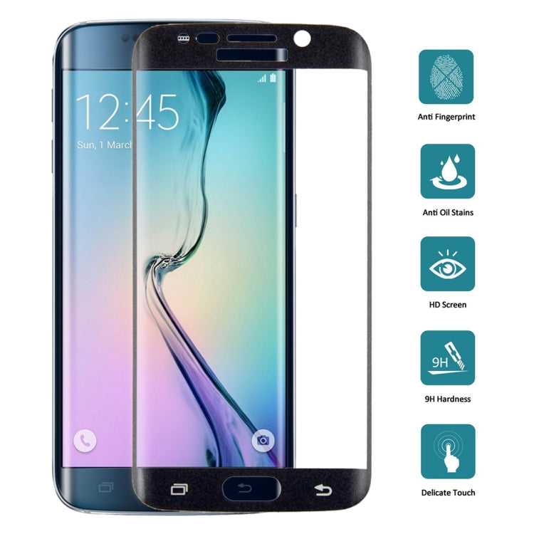 0.3mm 9H Surface Hardness 3D Curved Surface Full Screen Cover Explosion-proof Tempered Glass Film for Galaxy S6 edge