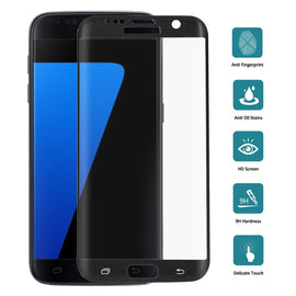 For Galaxy S7 Edge / G935 0.26mm 9H Surface Hardness 3D Explosion-proof Colorized Silk-screen Tempered Glass Full Screen Film