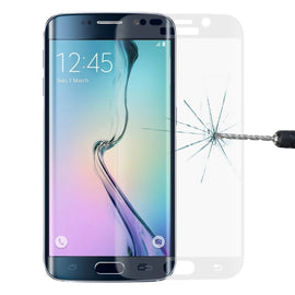 LOPURS 0.2mm 9H Surface Hardness 3D Curved Surface Full Screen Cover Explosion-proof Tempered Glass Film for Galaxy S6 edge