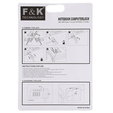 Load image into Gallery viewer, Anti-Theft Office Notebook Laptop PC Computer Desk Key Security Lock Chain Cable, Length: about 1.2m, Length: 1.2m