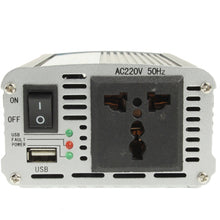 Load image into Gallery viewer, 300W DC 12V to AC 220V Car Power Inverter with USB Port and Car Charger, 300W DC 12V to AC 220V