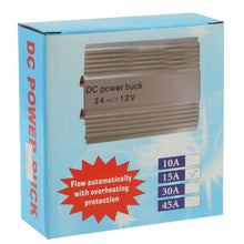 Load image into Gallery viewer, DC 24V to 12V Car Power Step-down Transformer, Rated Output Current: 15A, Rated Output Current: 15A