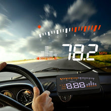 Load image into Gallery viewer, X5 HUD 3 inch Universal Multi Car Head Up Display with OBDII EOBD System, Light Sensors, Rotation Speed, Rotation Speed Unit, Unit Mark, Voltage, Water Temperature, Alarm mark, X5 HUD 3 inch