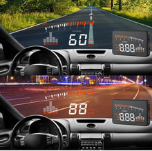 Load image into Gallery viewer, X5 HUD 3 inch Universal Multi Car Head Up Display with OBDII EOBD System, Light Sensors, Rotation Speed, Rotation Speed Unit, Unit Mark, Voltage, Water Temperature, Alarm mark, X5 HUD 3 inch