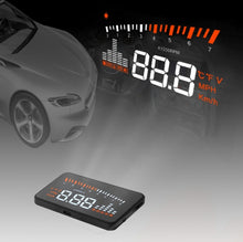 Load image into Gallery viewer, X5 HUD 3 inch Universal Multi Car Head Up Display with OBDII EOBD System, Light Sensors, Rotation Speed, Rotation Speed Unit, Unit Mark, Voltage, Water Temperature, Alarm mark, X5 HUD 3 inch
