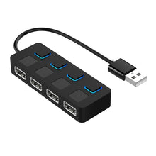 Load image into Gallery viewer, 4 Ports USB 2.0 HUB with 4 Switch, 4 Ports with 4 Switch (Black), 4 Ports with 4 Switch (White)