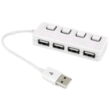 Load image into Gallery viewer, 4 Ports USB 2.0 HUB with 4 Switch, 4 Ports with 4 Switch (Black), 4 Ports with 4 Switch (White)