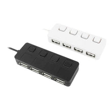 Load image into Gallery viewer, 4 Ports USB 2.0 HUB with 4 Switch, 4 Ports with 4 Switch (Black), 4 Ports with 4 Switch (White)