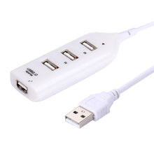Load image into Gallery viewer, 4 Ports USB 2.0 HUB, Cable Length: 30cm, 4 Ports (Black), 4 Ports (White)