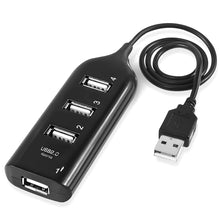 Load image into Gallery viewer, 4 Ports USB 2.0 HUB, Cable Length: 30cm, 4 Ports (Black), 4 Ports (White)