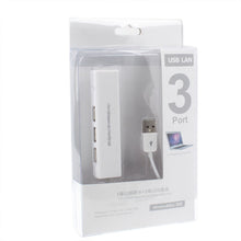 Load image into Gallery viewer, 1 Port USB Network With 3 Port USB Hub To Female RJ45 Ethernet Lan Adapter Card, USB 2.0